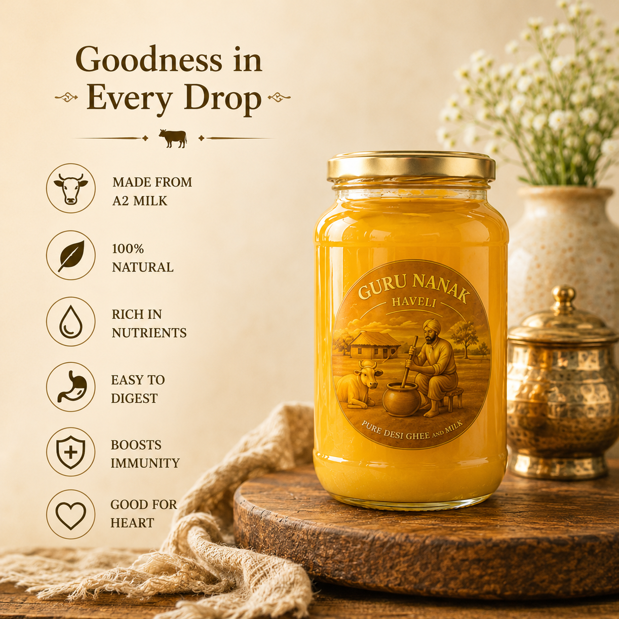 The Liquid Gold - Ancient Superfood A2 Ghee made with Sahiwal Cow Milk