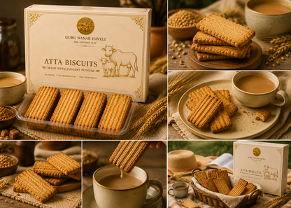 Atta Biscuits Made in Desi Ghee and Jaggery Powder