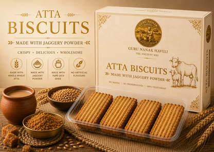 Atta Biscuits Made in Desi Ghee and Jaggery Powder