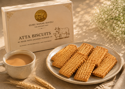 Atta Biscuits Made in Desi Ghee and Jaggery Powder