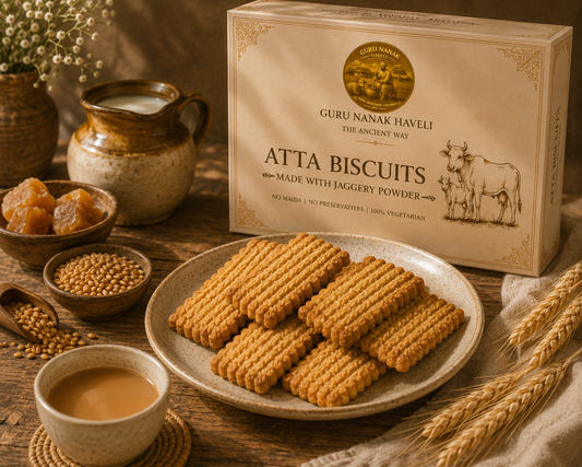 Atta Biscuits Made in Desi Ghee and Jaggery Powder
