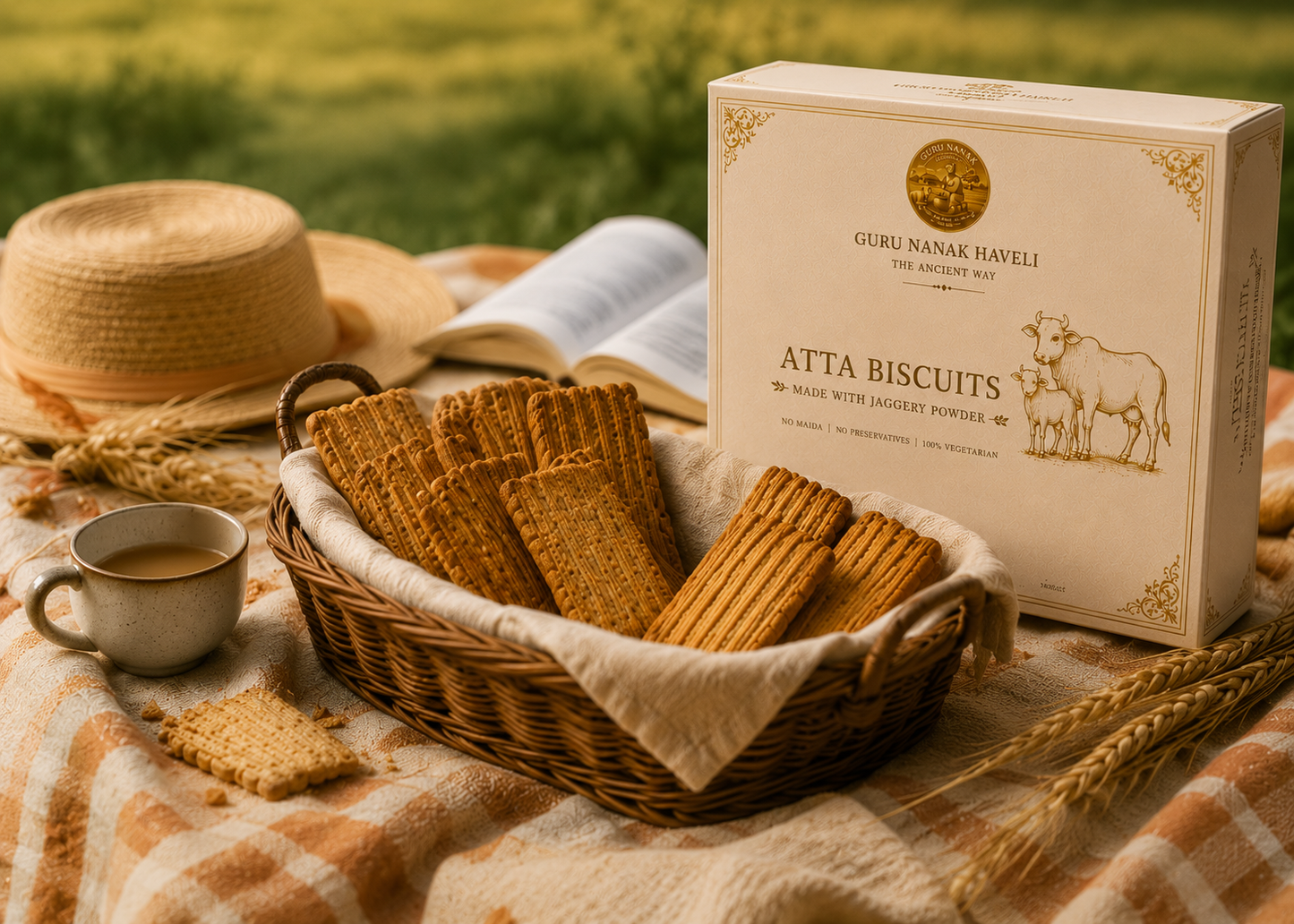 Atta Biscuits Made in Desi Ghee and Jaggery Powder