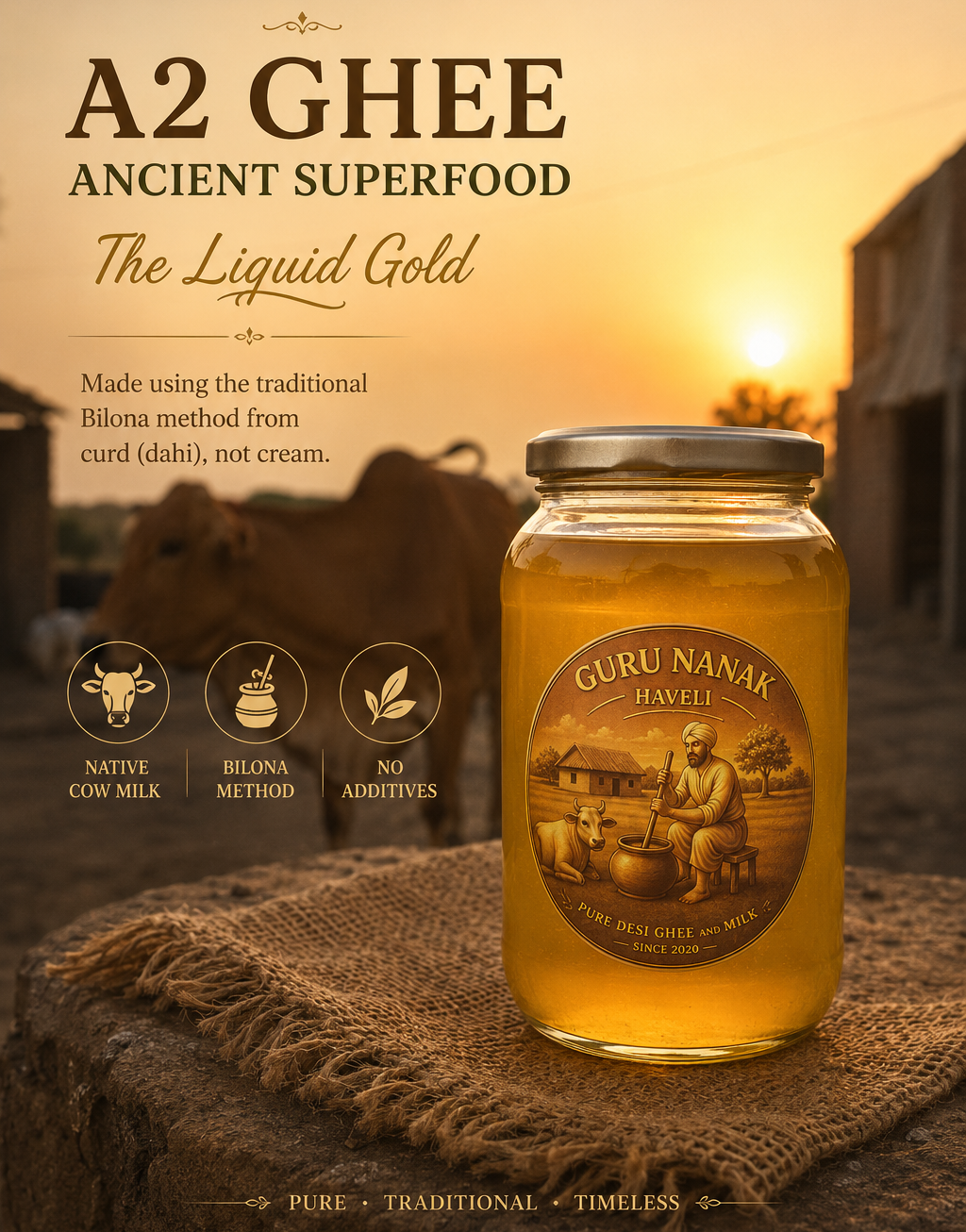 The Liquid Gold - Ancient Superfood A2 Ghee made with Sahiwal Cow Milk